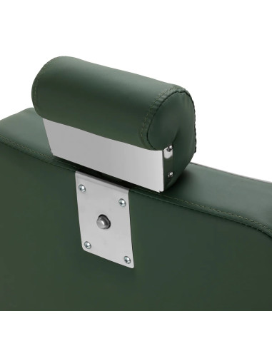 SALVATORE Barber chair , Green & Chrome – Hydraulic Reclining Pro 