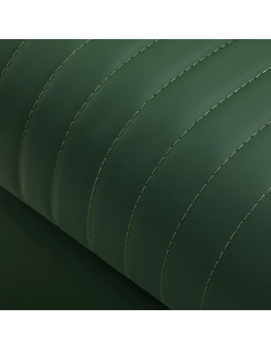 Sillón de barbero SALVATORE, verde y cromada – Reclinable hidráulicamente Pro 