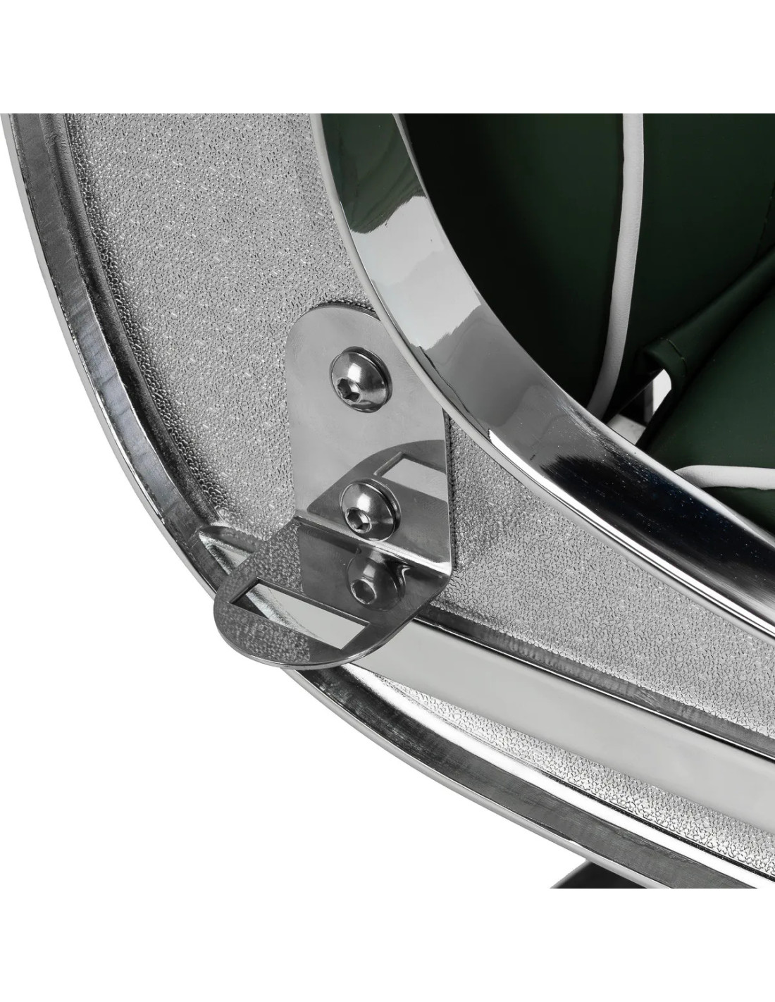 Fauteuil Barbier SALVATORE Vert & Chrome – Hydraulique Inclinable Pro 