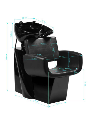 Bac de Coiffure Naples – Full Black 