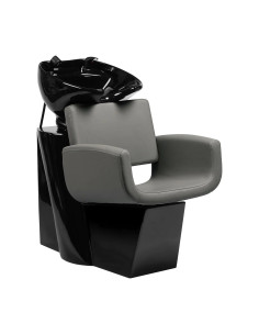 Naples Grey Stone Hairdressing Basin – Modern Design & Black Ceramic Bowl