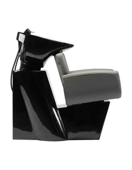 Bac de Coiffure Naples Grey Stone – Design Moderne & Cuvette Céramique Noire 