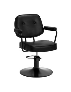 ILARIA Styling Chair, Full Black – 360° Swivel & Professional Hydraulic Lift