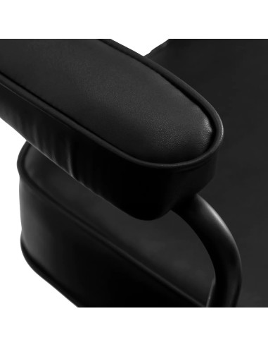 ILARIA Friseurstuhl, komplett schwarz – 360° drehbar & professionelle hydraulische Höhenverstellung