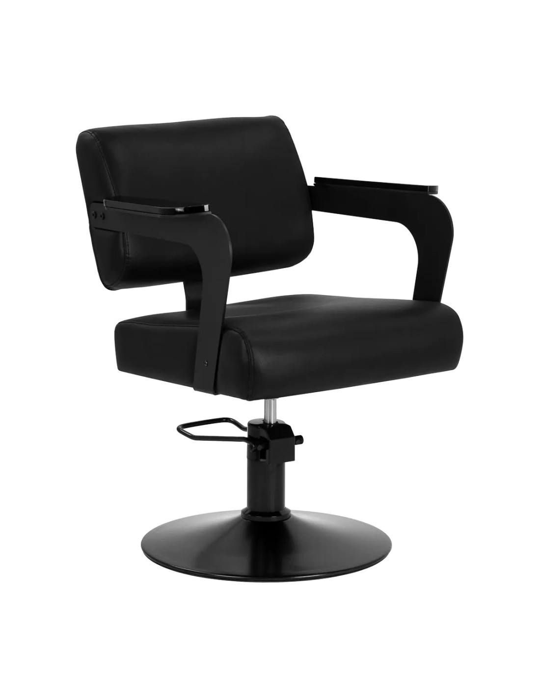 GABRIELLA Styling Chair, Full Black – 360° Swivel Hydraulic