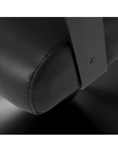 Sillón de peluquería GABRIELLA, color negro, giratorio 360° hidráulico