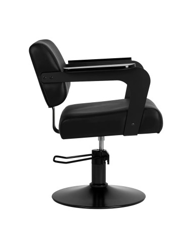 Fauteuil de Coiffage GABRIELLA Full Black – Hydraulique Pivotant 360° 