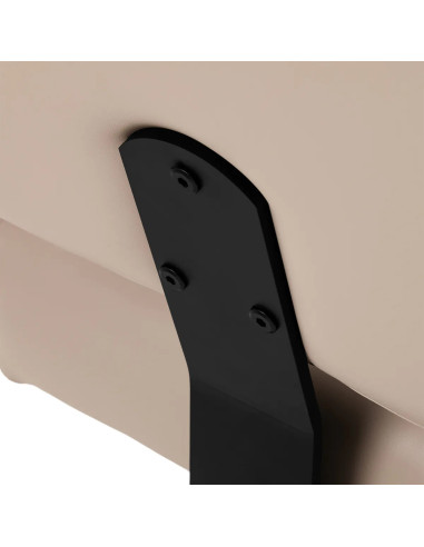 Poltrona da parrucchiere GABRIELLA, beige e nera – girevole a 360° e sollevamento idraulico