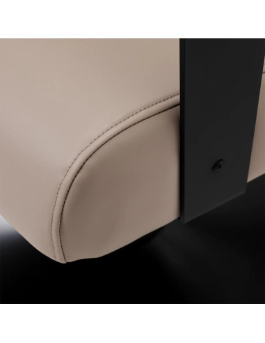 GABRIELLA Friseurstuhl, Beige & Schwarz – 360° drehbar & hydraulisch verstellbar