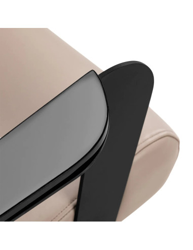 GABRIELLA Styling Chair, Beige & Black – 360° Swivel & Hydraulic Lift