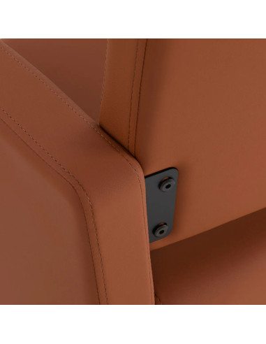 Silla de peluquería STEFANIA, marrón terracota
