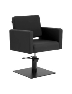 Fotel stylizacyjny STEFANIA Full Black – profesjonalny hydrauliczny fotel stylizacyjny