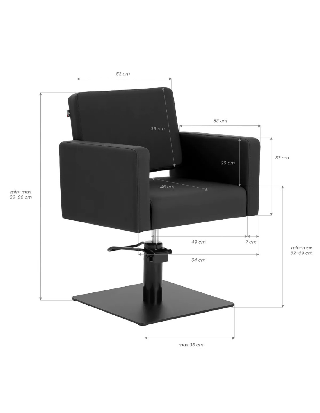 STEFANIA Styling Chair, Full Black