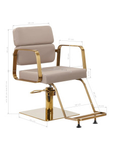 Gabbiano Porto hairdressing chair in golden beige