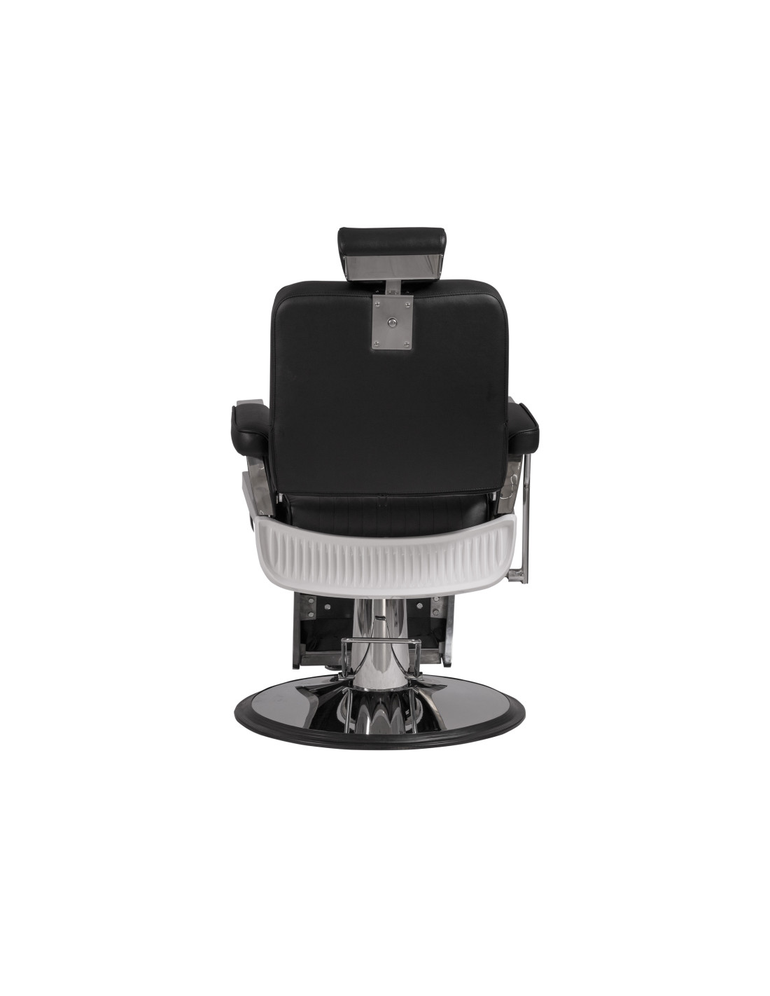 Fauteuil barbier industriel Steel Vintage – inox & cuir strié