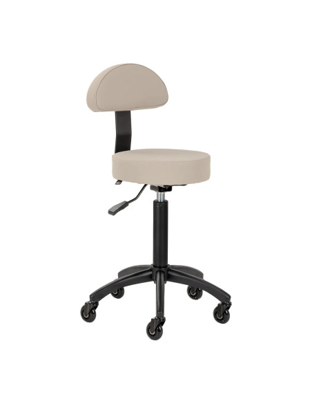 STEFANIA Beige Hairdressing Stool