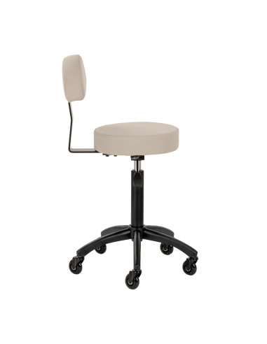 STEFANIA Beige Friseurhocker