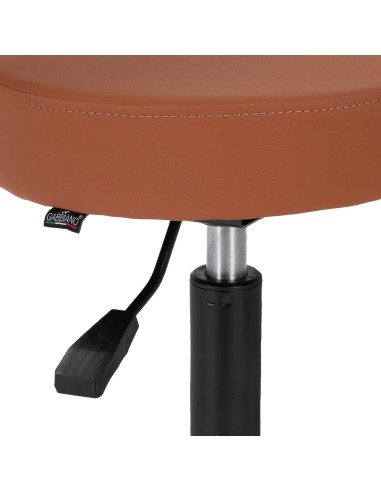 STEFANIA Hairdressing Stool, Terracotta Brown – Professional Comfort & Style