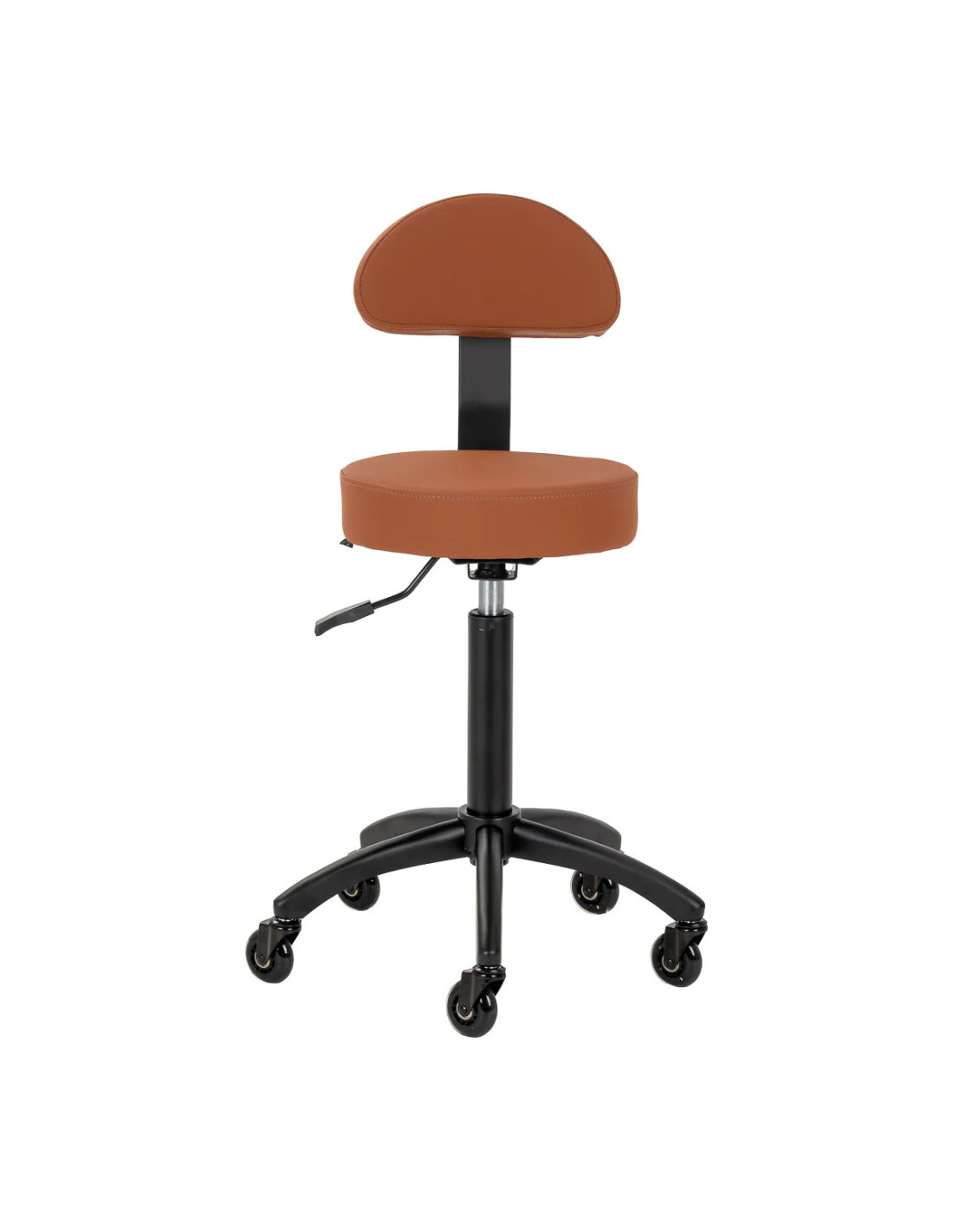 STEFANIA Hairdressing Stool, Terracotta Brown – Professional Comfort & Style