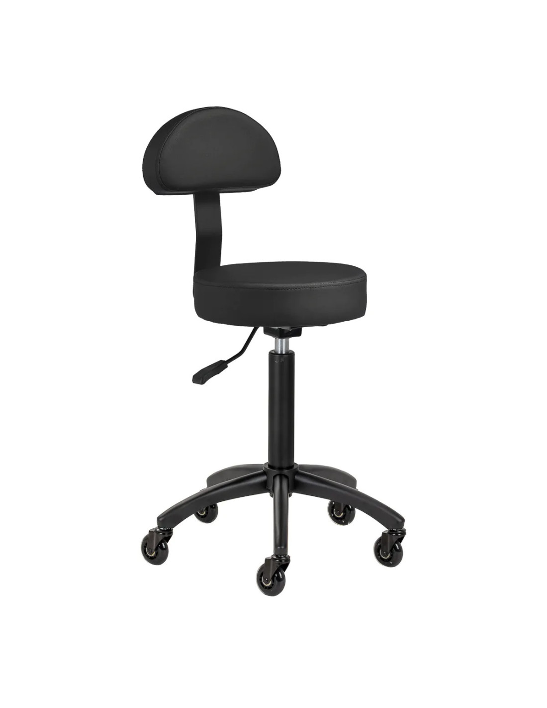 Taburete de peluquería STEFANIA Full Black – Ergonomía profesional