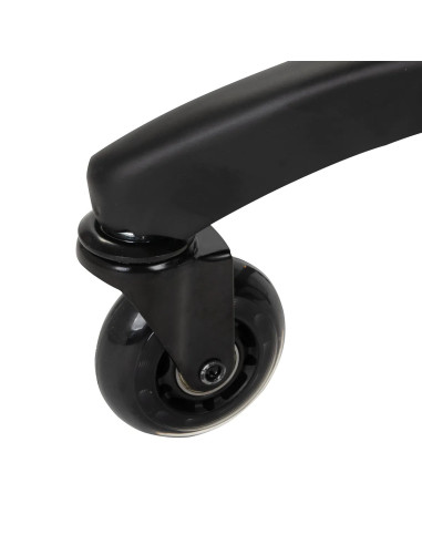 Sgabello da parrucchiere STEFANIA completamente nero – Ergonomia professionale