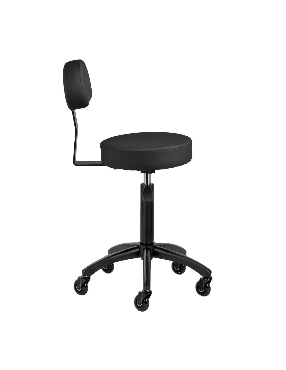 STEFANIA Hairdressing Stool, Full Black