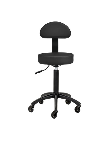 STEFANIA Hairdressing Stool, Full Black
