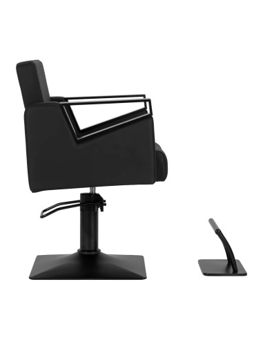 Matera Black Hydraulic Hairdressing Chair – Ergonomic Comfort & Salon Stability
