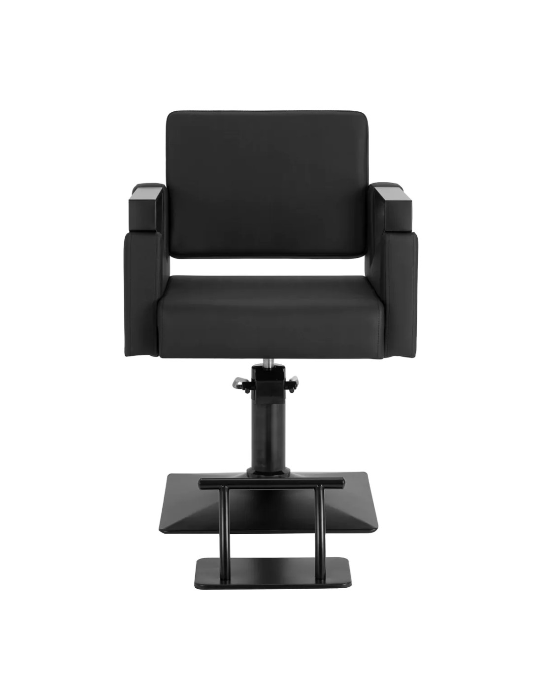 Matera zwarte hydraulische kappersstoel – ergonomisch comfort en stabiliteit in de salon