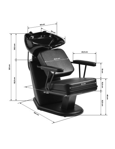 Antonio Shampoo unit – Professional Black Hair Washing Station 