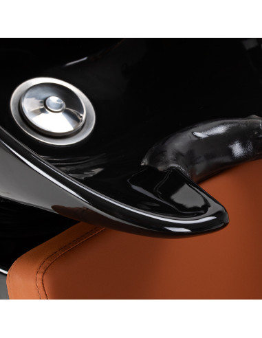 STEFANIA Rückwärtswaschbecken – Friseurwaschstation, Terrakottabraun 