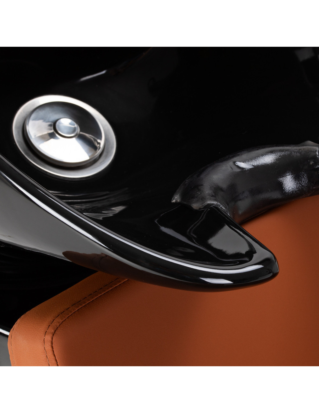 Lavatório de cabeleireiro STEFANIA – Estação de lavagem para cabeleireiro, marrom terracota 