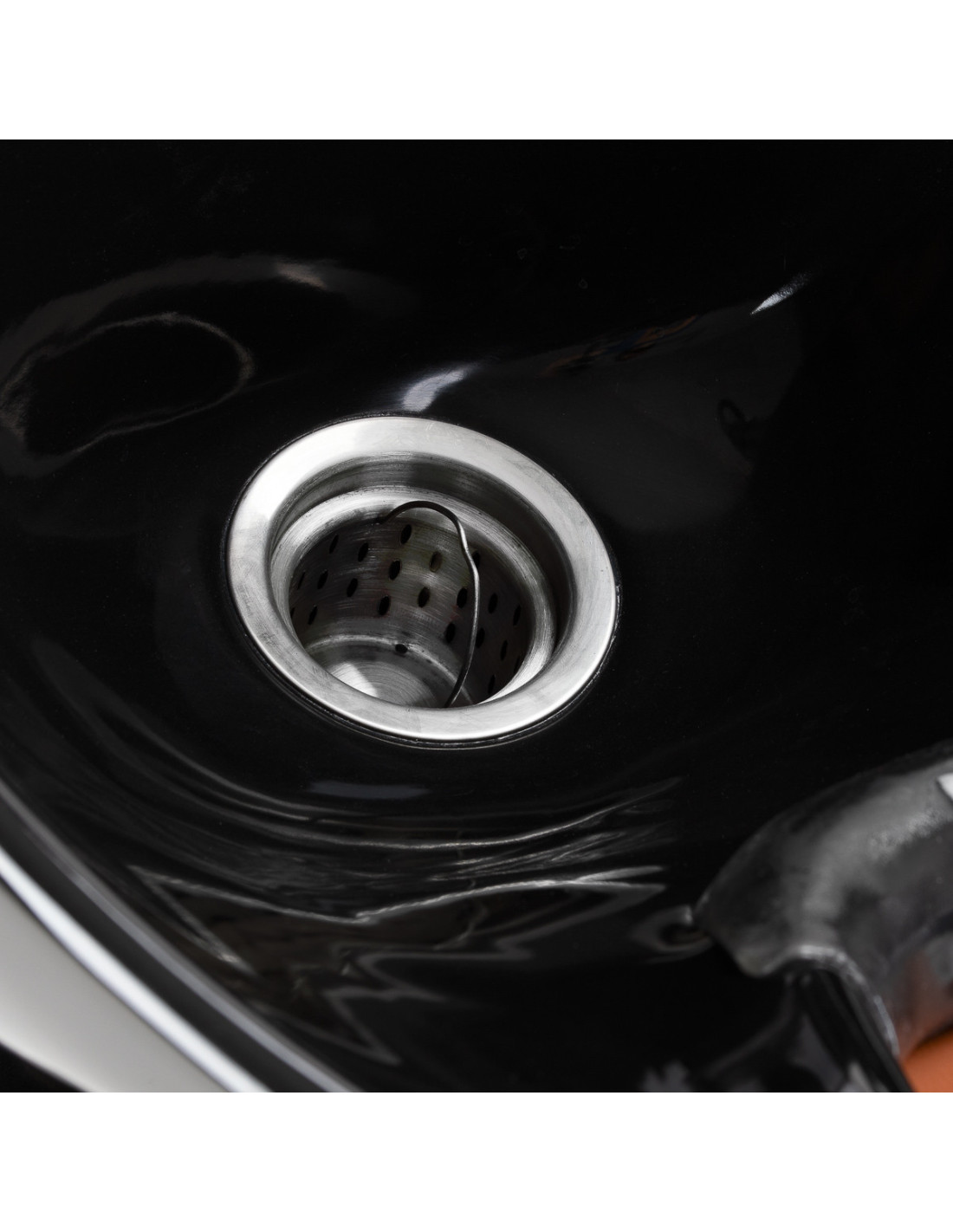 Bac à Shampoing STEFANIA – Poste de Lavage Coiffure Marron Terracotta 