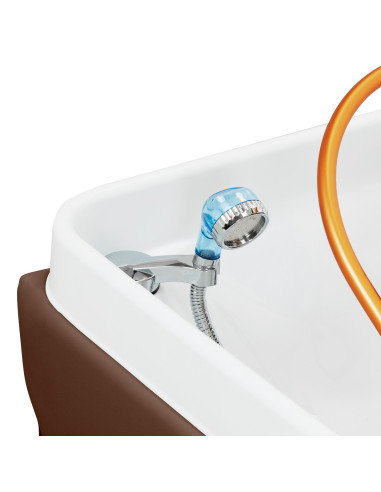 Headspa Ultra Maldives Brown – Japanische Haar-Spa-Liege mit Hydrotherapie und Dampfbad