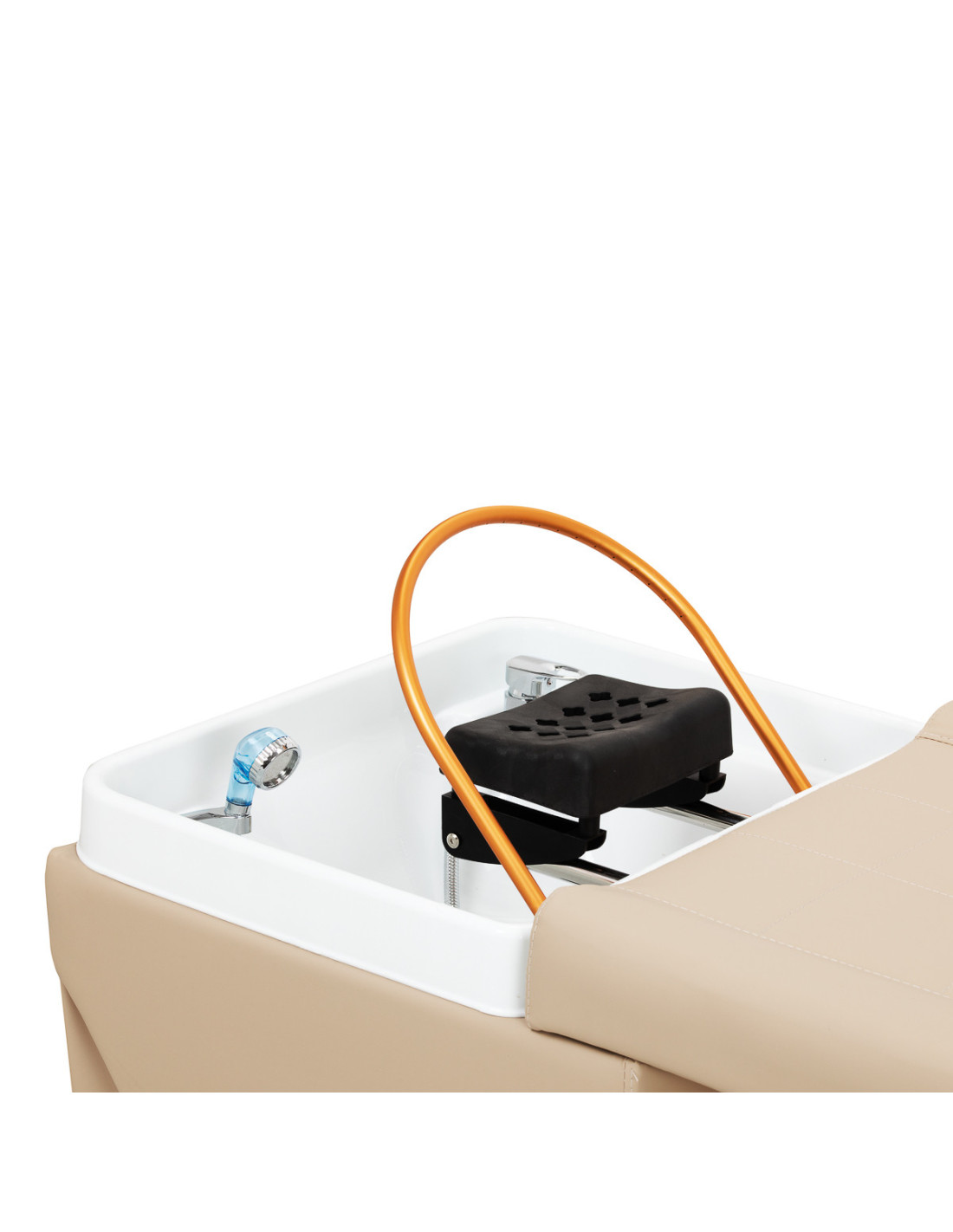 Headspa Ultra Maldives Beige – Japanische Haar-Spa-Liege mit Hydrotherapie und Dampfbad