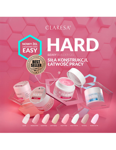 Claresa Hard&Easy Glam Pink Builder Gel 12g