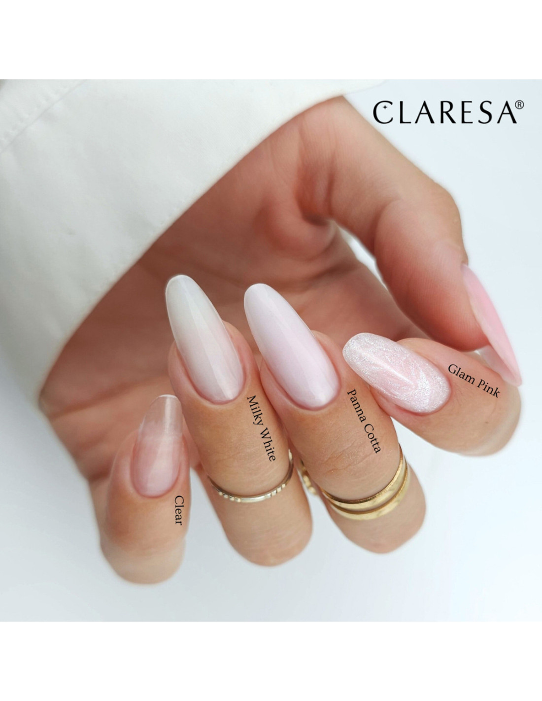 Claresa Żel budujący Hard&easy żel budujący mlecznobiały 45g 