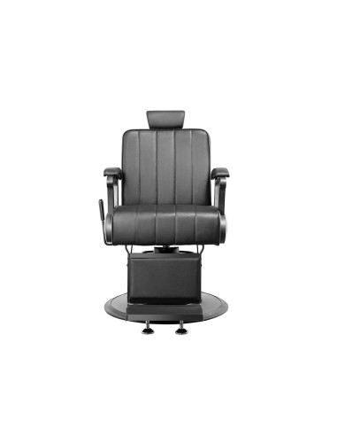 Cadeira de barbeiro CREST totalmente preta – Conforto premium | GoldBeauté