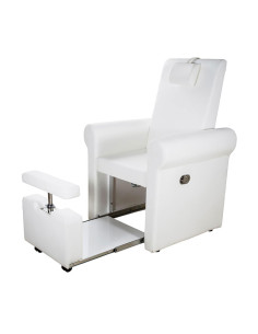 Sillón de pedicura reclinable profesional de lujo Pedispa blanco