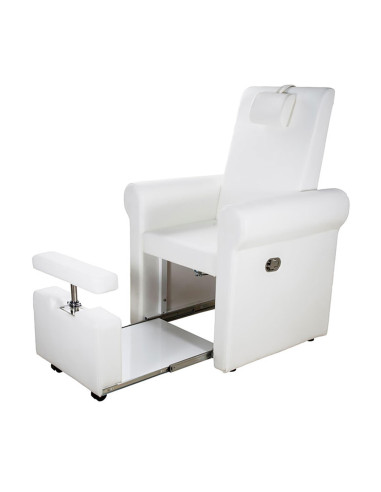 Pedispa Luxury Professional Reclining White Pedicure Chair