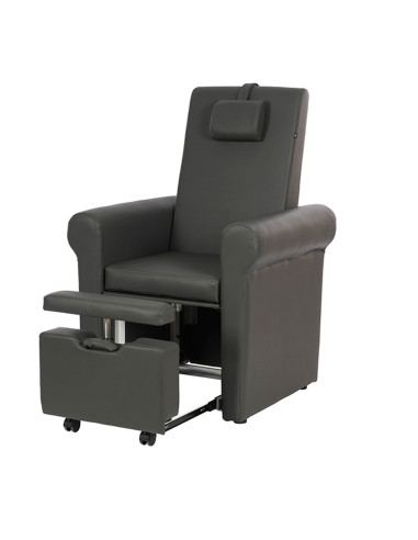 Pedispa Luxe Black – Professioneller Pediküre-Stuhl mit Liegefunktion