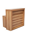 Bancone reception e cassa Arizona da 120 cm in legno effetto noce.