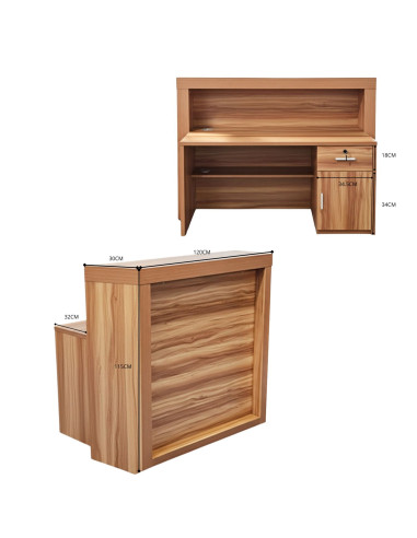 Arizona 120cm Wooden Reception/Checkout Counter | GoldBeauté