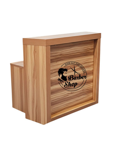 Barber Shop Reception Counter 120 cm Wood | Barber Shop Style