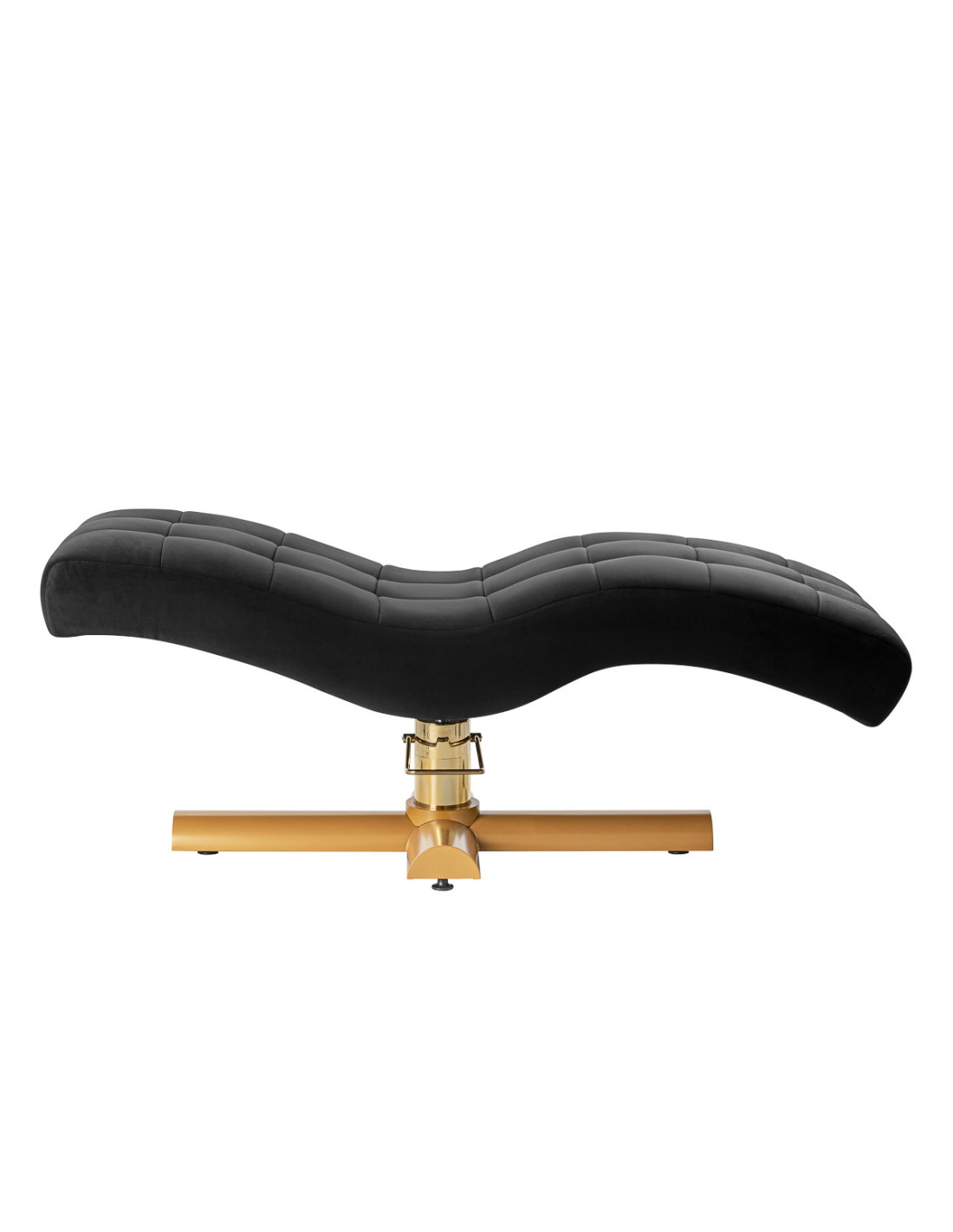 Mesa de extensión de pestañas LORA – Mesa de estética hidráulica negra y dorada