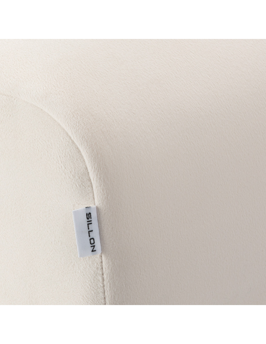 Mesa de extensión de pestañas Lïna – Mesa de belleza de terciopelo blanco y dorado