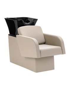 GIULIA Rückwärtswaschbecken , Grau-Beige – Professionelles Friseurwaschbecken