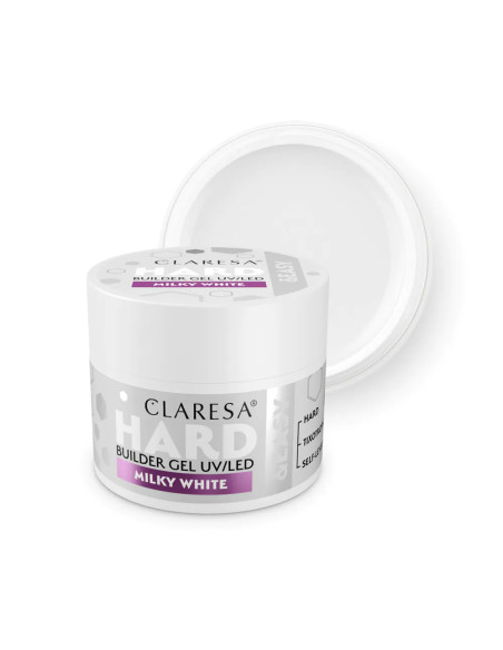 Gel construtor Claresa Hard&easy, branco leitoso, 12g