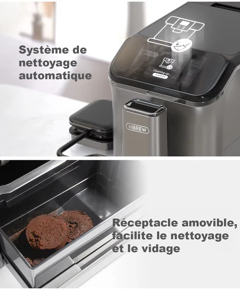 HiBREW H16 - Automatic cleaning system and removable receptacle