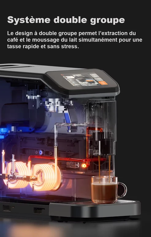 HiBREW H16 - Dual group system for simultaneous milk extraction and frothing